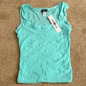 Cosabella Calypso Scoop Neck Stretch Mesh Tank Top